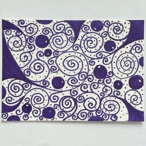 “Violet Whirl” - Original Marker Artwork by Kyla H Trippy Illusion Swirls